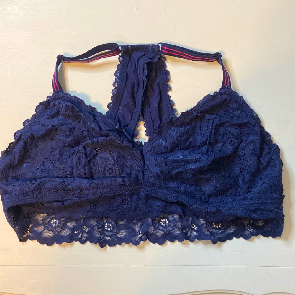 Dark Blue Lace Bralette
